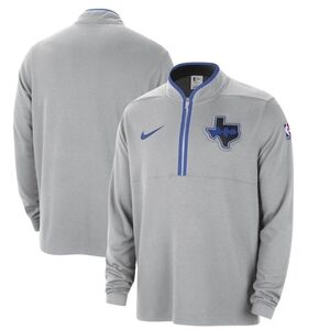 Dallas Mavericks Nike Silver 2023/24 City Edition Authentic Coaches Half-Zip Med